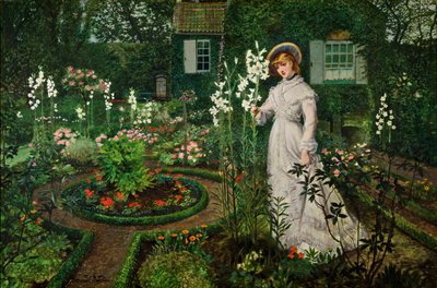 Der Garten des Rektors, Königin der Lilien, 1877 von John Atkinson Grimshaw